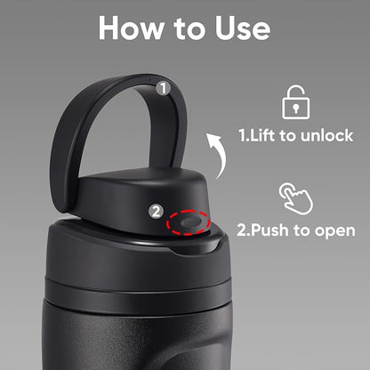 Fijinhom 16 oz Insulated Water Bottle, Stainless Steel Sports Water Bottle - Image 2