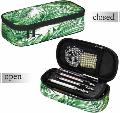 Palm Leaves Pencil Case Green Tropical Plant Pencil Bag Pen Markers Pouch - Image 7