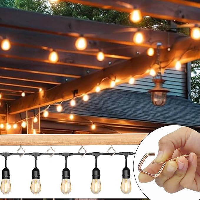 15 Pcs Rose Gold Eye Hooks Screw Heavy Duty, Ceiling Hooks - Image 4