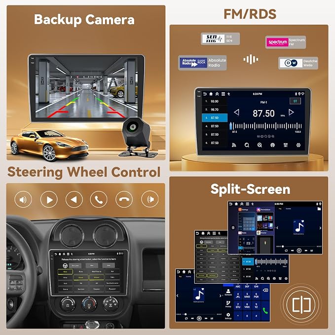 Hikity Android 15 Car Stereo for Jeep Compass Patriot 2010-2016 - Image 6