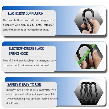 40PCS M6 Heavy Duty Carabiner Clip, 2.36Inch Snap Hook Quick Link Small - Image 6