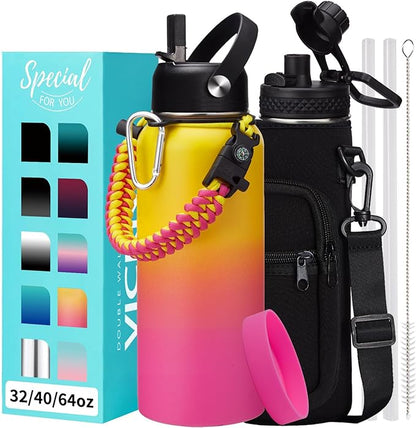 Stainless Steel Water Bottles 32oz by VICKNIY