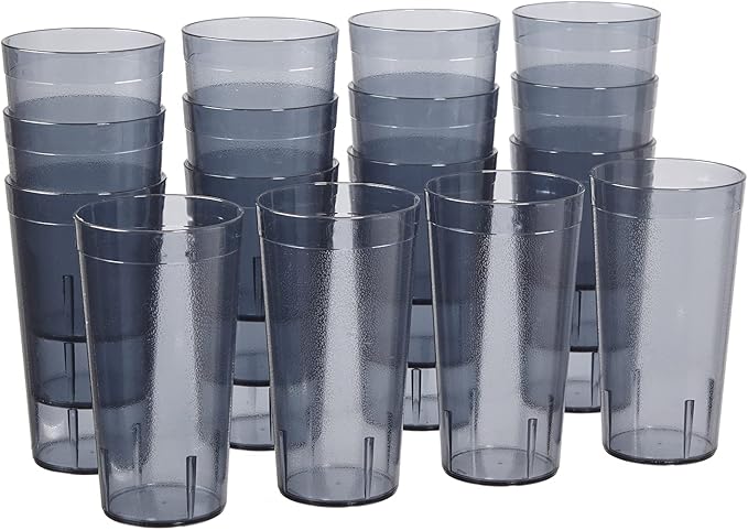 US Acrylic Cafe Plastic Reusable Tumblers 20-ounce Water Cups in Grey | Value by USAcrylic