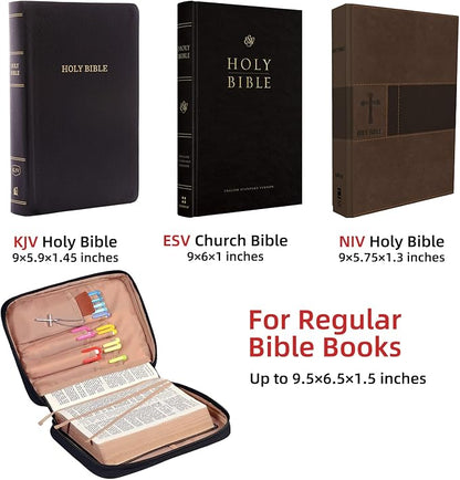 FINDCOZY Bible Cover for Women, Durable Carrying Book Case Church Bag for - Image 2