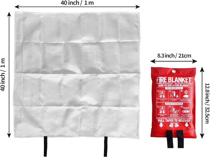 Fire Blanket for Kitchen and Home, Fiberglass Emergency Fire Blanket, 2 Pack - Image 6