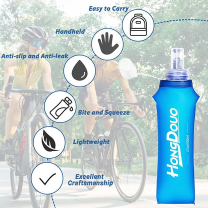 2 Packs Soft Flask, 17oz/500ml TPU Collapsible Soft Water Bottle - Image 7