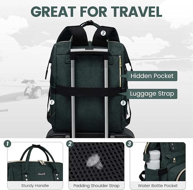LOVEVOOK Laptop Backpack for Women, 15.6 Inch Professional Womens Travel - Image 5