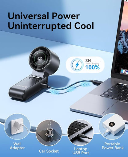 KIMMOO 3-in-1 Portable Handheld Turbo Fan-100 Speeds, Powerful 20000 RPM - Image 8