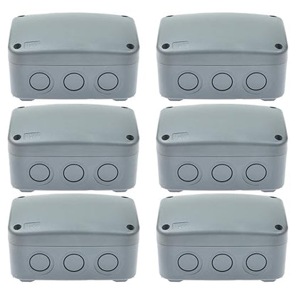 Nineleaf 6PK Outdoor Junction Box ABS Plastic Dustproof IP66 Waterproof by NineLeaf