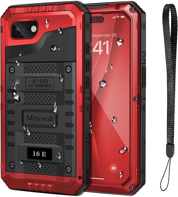 Mitywah Waterproof Case for iPhone 16e and for iPhone 17e, Shockproof Heavy by Mitywah