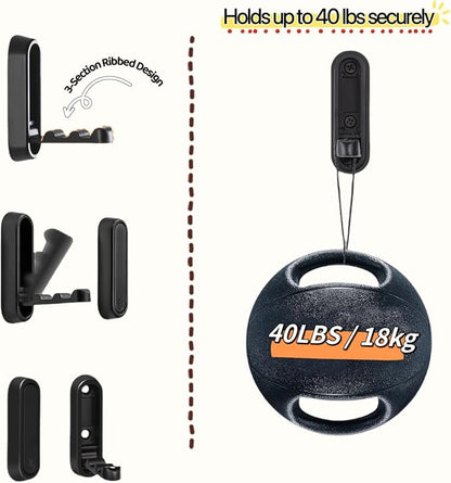 2 Pack Folding Wall Hooks, Foldable Black Coat Hooks - Image 5