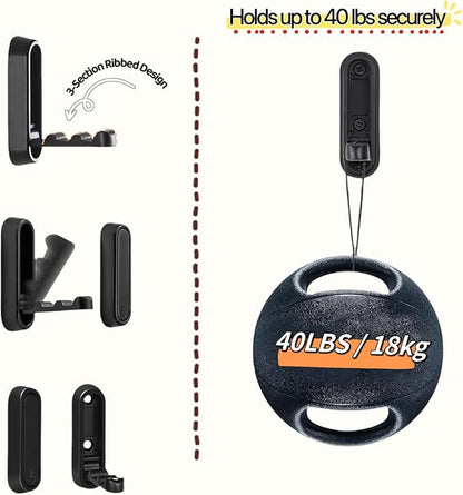 4 Pack Folding Wall Hooks, Foldable Black Coat Hooks - Image 3