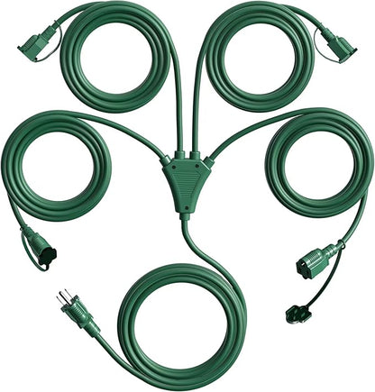 Eversimpleinc 1 to 4 Splitter Extension Cord, 3 Prong Plug by EversimpleInc