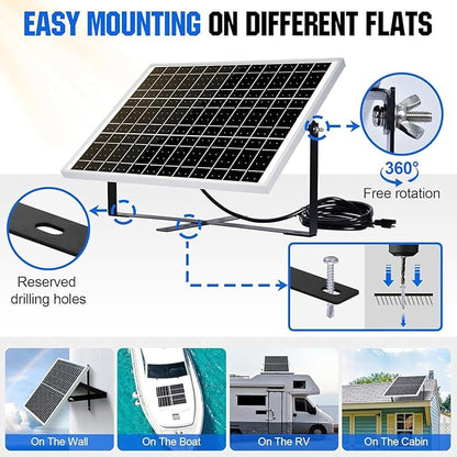 ECO-WORTHY 25 Watts 12V Off Grid Solar Battery Charger Kit: Waterproof Solar - Image 5