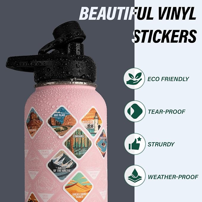 DYSANKY National Parks Water Bottle – 32 oz Insulated Stainless Steel Bottle - Image 4