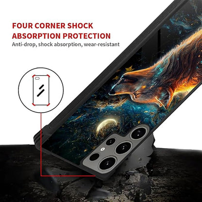 for Samsung Galaxy S24 Ultra Case, Star Cave Hungry Wolf Pattern Graphic Design - Image 6