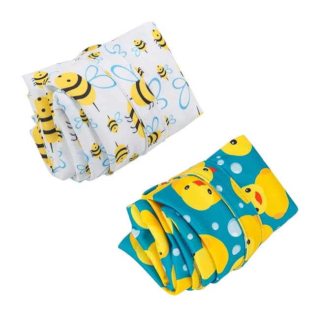 ALVABABY 2pcs Cloth Diaper Wet Dry Bags Waterproof Reusable - Image 3