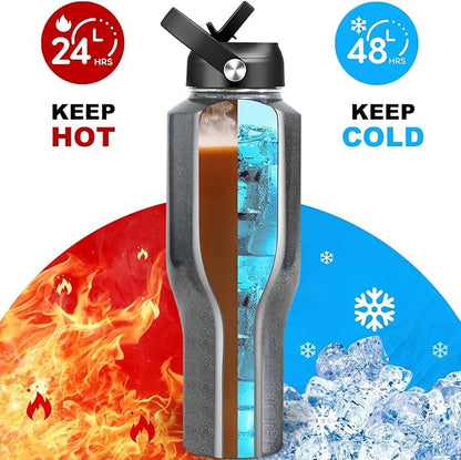 HYDROWION Water Bottle Stainless Steel, Vacuum Insulated Leak Proof Tumbler 32oz - Image 3
