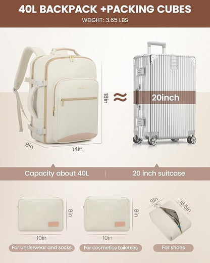 LOVEVOOK Travel Backpack for Women & Men 40L, Airline Approved Carry On - Image 5