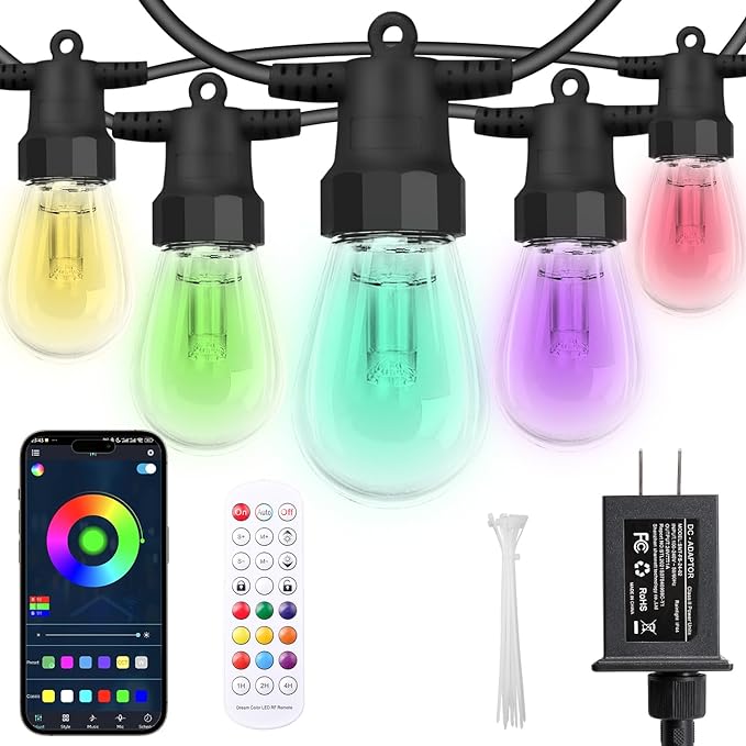 CAWWS Outdoor String Lights 75FT, Outdoor Lights by CAWWS