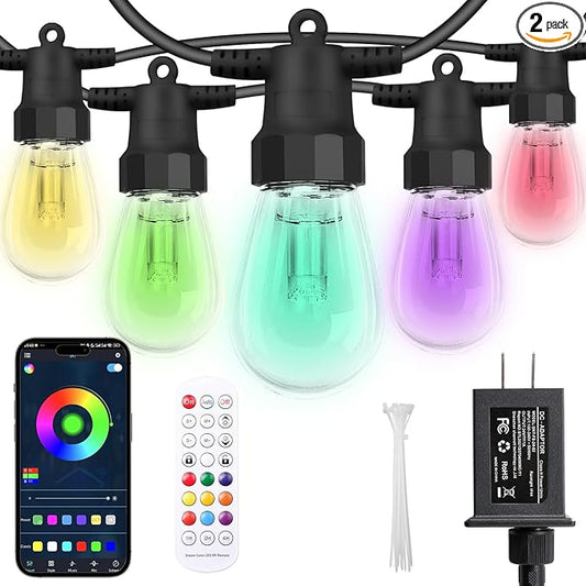 Outdoor String Lights 100FT, Patio Lights by CAWWS