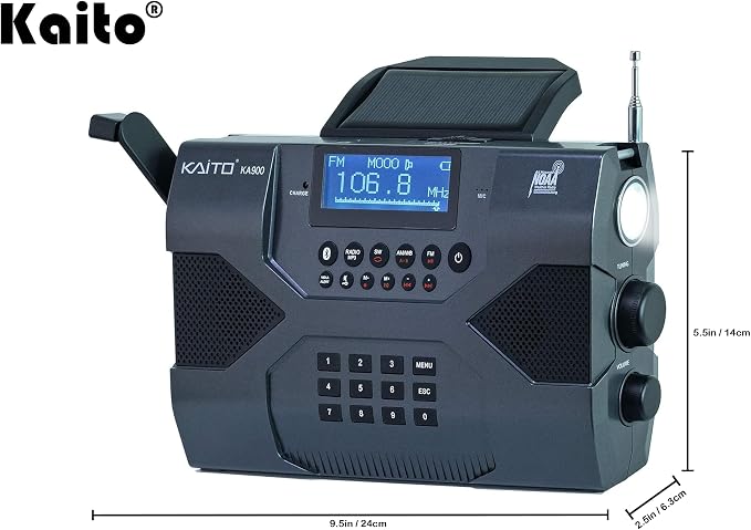 Kaito Emergency Radio Voyager Max KA900 Digital Solar Dynamo Crank Wind Up - Image 3