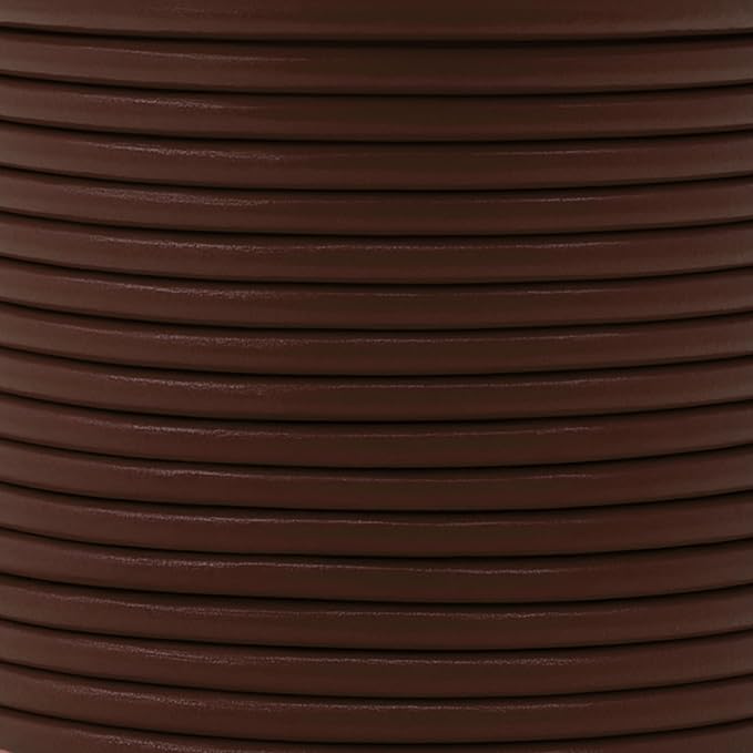 Mandala Crafts Round Genuine Dark Brown Leather Cord - Image 3