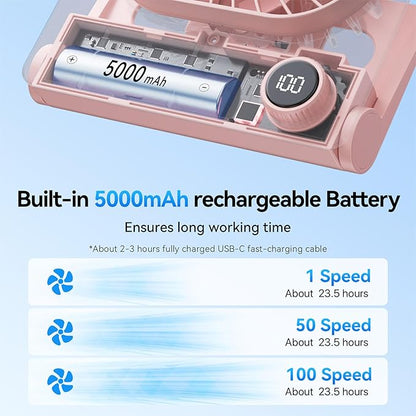 GOCKERA Desk Fan, 6.61''Ultra-thin 5000mAh Battery Powered Fan - Image 4