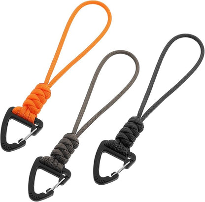 3PCS Paracord Keychain Carabiner, Braided Lanyard Key Chain Men/Women Triangle by Thinp