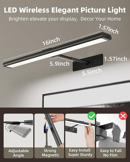 EZVALO Picture Light for Wall, Dimmable Magnetic LED Art Painting Light - Image 6