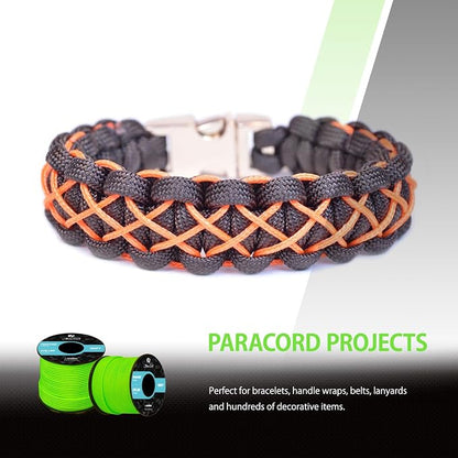 Abma Cord 2.4mm Paracord 275 100ft Nylon Rope 4 Strands Tactical Parachute Cord - Image 6