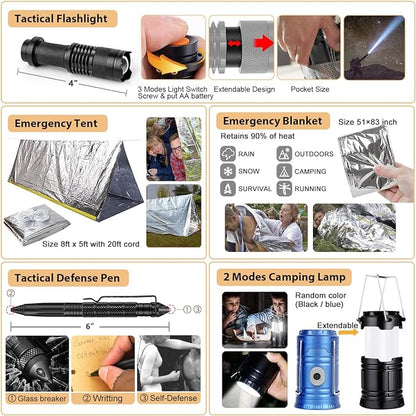 Survival Kit, Emergency Kit for Earthquake, Outdoor Adventure, Gifts for Men - Image 4