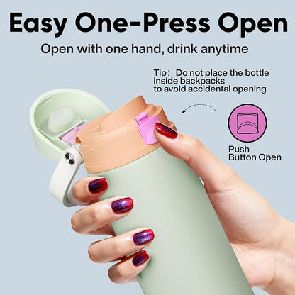 Insulated Water Bottle with Straw - Image 5