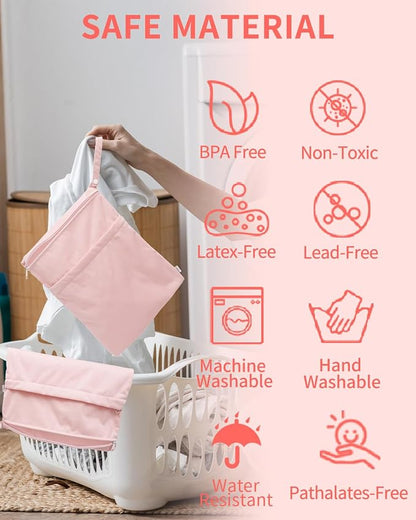 babygoal Wet Dry Bags for Baby Cloth Diapers, Washable Travel Bags, Gym Bag for - Image 6