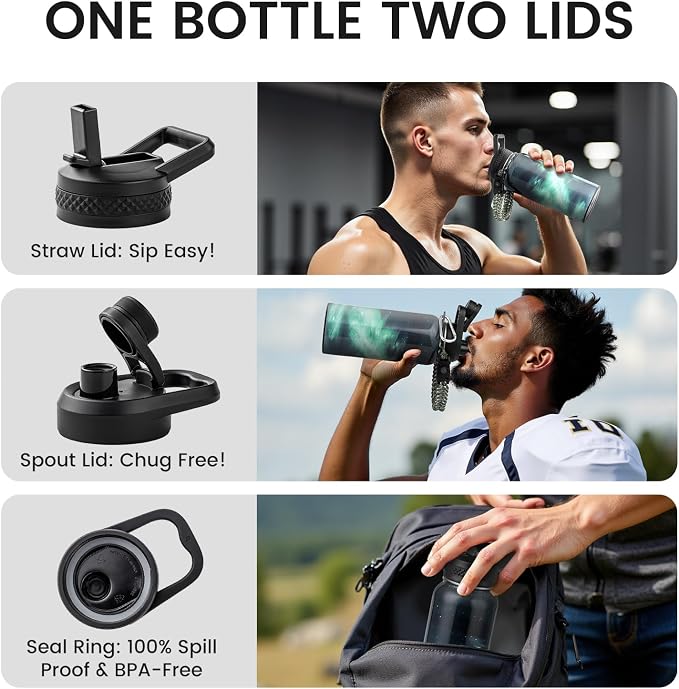 RAYMYLO Insulated Water Bottle 32 oz, Triple Wall Vacuum Stainless Steel - Image 5