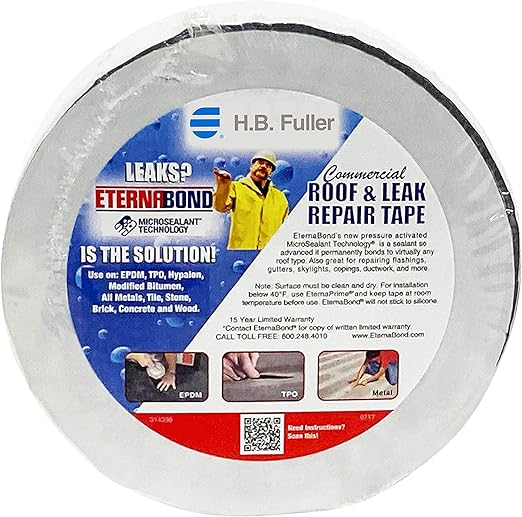 EternaBond RoofSeal White 2" x50' MicroSealant UV Stable RV Roof Seal Repair - Image 2