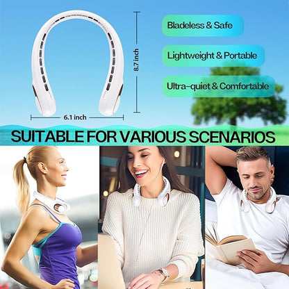 KIDEE Neck Fan, Portable Fan, Neck Fans Rechargeable, Upgraded LED Display - Image 6