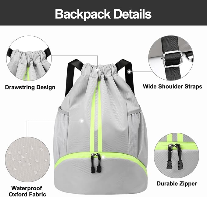 Hoedia Sports Drawstring Backpack - Image 5