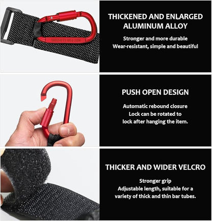 KVAEY 2 Pack Multipurpose Hook for Hanging Helmet, Durable Carabiners, Roll Bar - Image 3