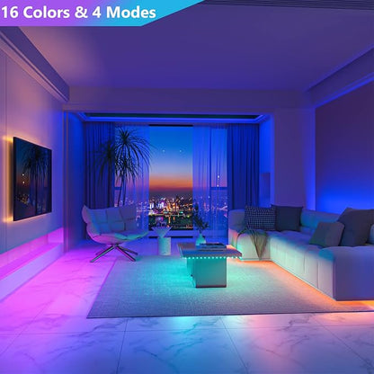 WOBANE 2PCS Rechargeable LED Strip Lights, Dimmable RGB Rope Lighting - Image 3