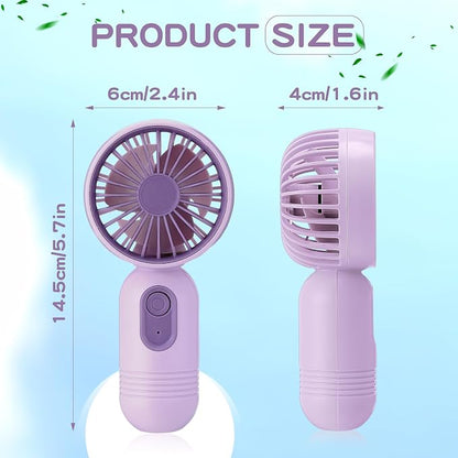 Rossesay 6 Pcs Mini Portable Fan Bulk Cute Handheld Lightweight Small Little - Image 2