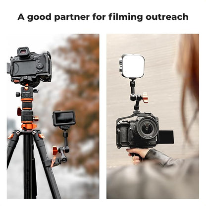 K&F CONCEPT 6" Magic Arm 1/4" Screw 360°Ballhead Articulating Mini Arm Mount - Image 7