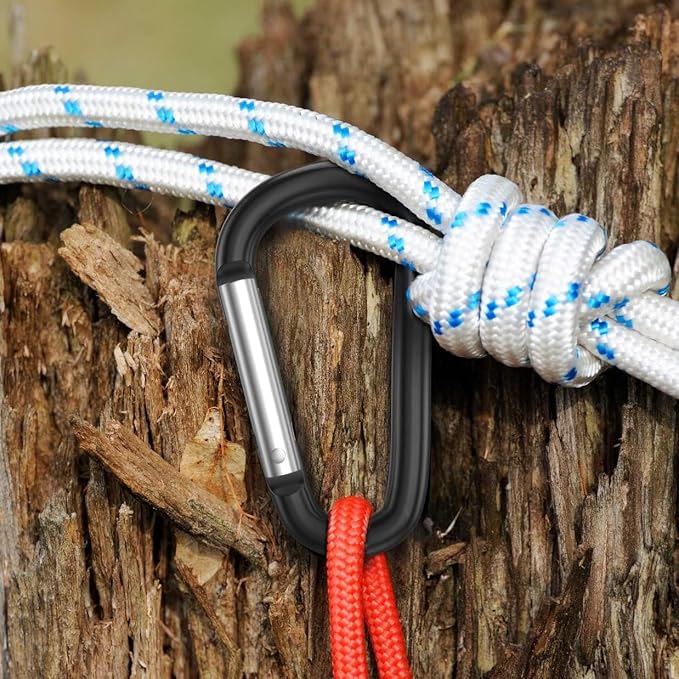 Carabiner Keychain Clip -3" Aluminum Carabiner D Ring, Caribeener Clips - Image 6