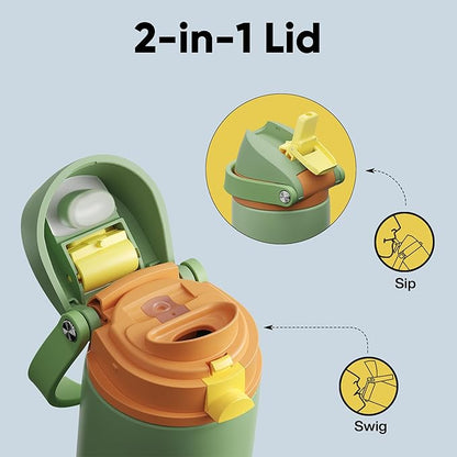 Insulated Water Bottle with Straw - Image 3