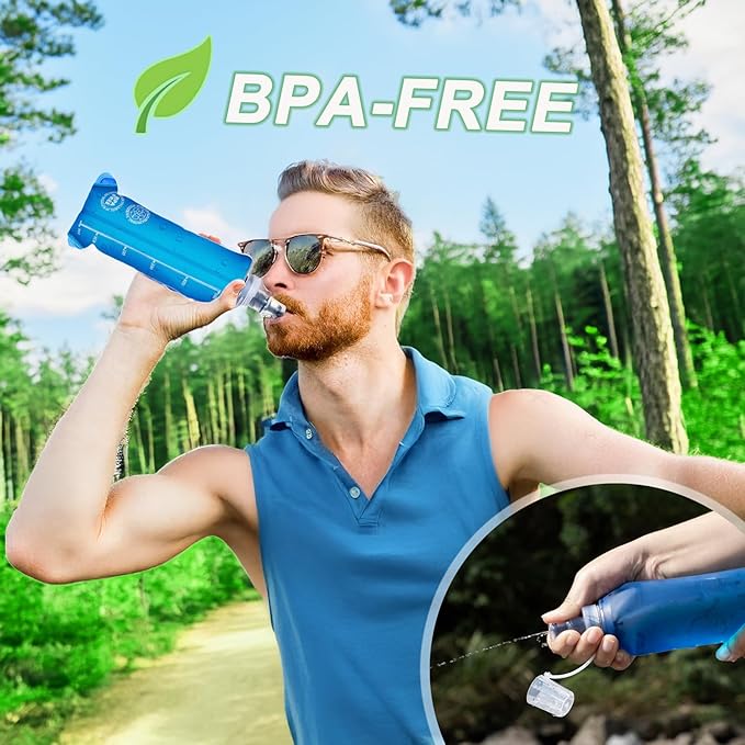 2 Pack Collapsible Water Bottle 500ml – BPA-Free Foldable Soft Flask - Image 4