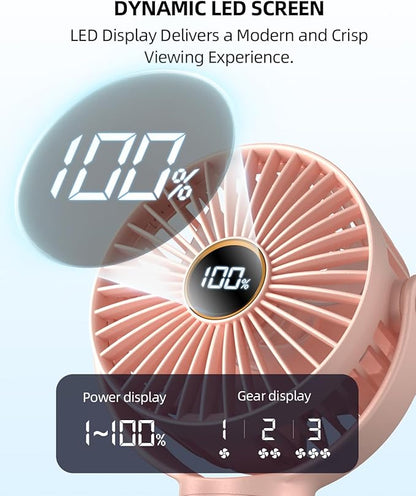 Portable Stroller Mini Fan, Small Rechargeable Personal Fan, Travel Essentials - Image 4