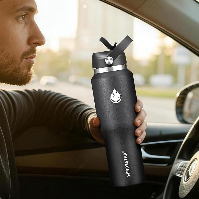SENDESTAR 40oz Stainless Steel Water Bottle, Double Wall Vacuum Insulated Bottle - Image 8