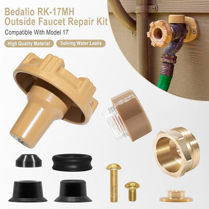 RK-17MH Outside Faucet Repair Kit Metal Handle Compatible - Image 2