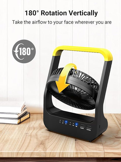 Gazeled Battery Powered Fan, Long Lasting Battery Operated Fans - Image 5