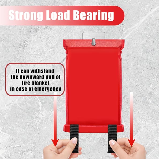 Emergency Fire Blanket Wall Hooks，Waterproof Stainless Steel Adhesive Hooks - Image 5